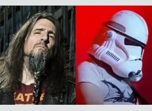 Фото Ron "Bumblefoot" Thal о выступлении в шлеме штурмовика